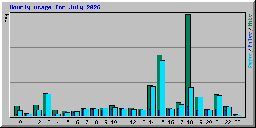 Hourly usage for July 2026